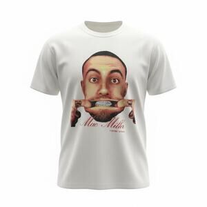 Mac miller white cotton t shirt